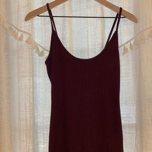 Silence + noise midi knit dress with slit